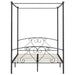 Cadru de pat cu baldachin, gri, 160 x 200 cm, metal - WALTI WALTI