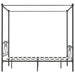 Cadru de pat cu baldachin, gri, 160 x 200 cm, metal - WALTI WALTI