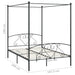 Cadru de pat cu baldachin, gri, 160 x 200 cm, metal - WALTI WALTI