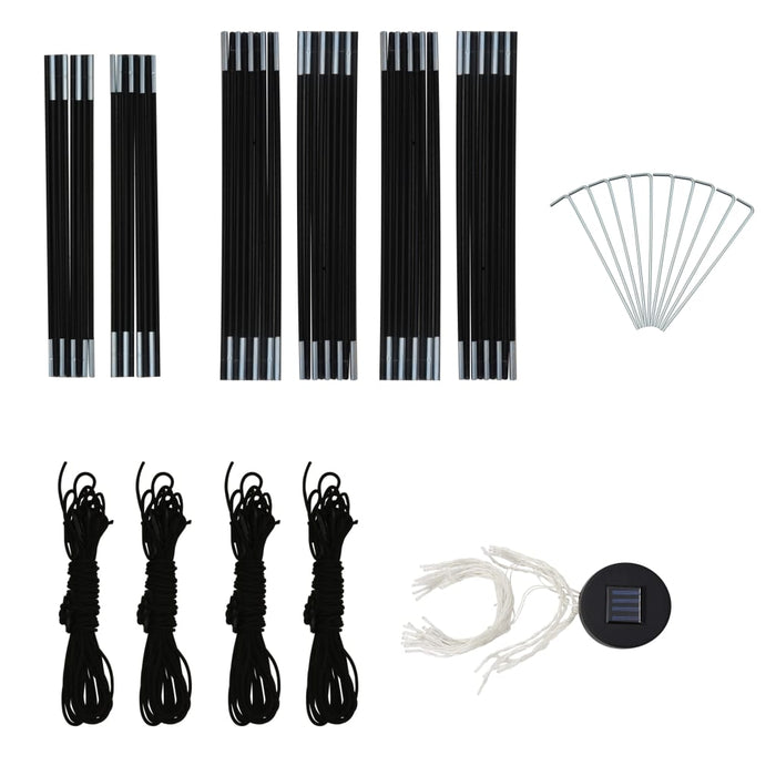 Cort petrecere cu LED, 4 pereți laterali, galben, 3,6x3,6x2,3 m - WALTI WALTI