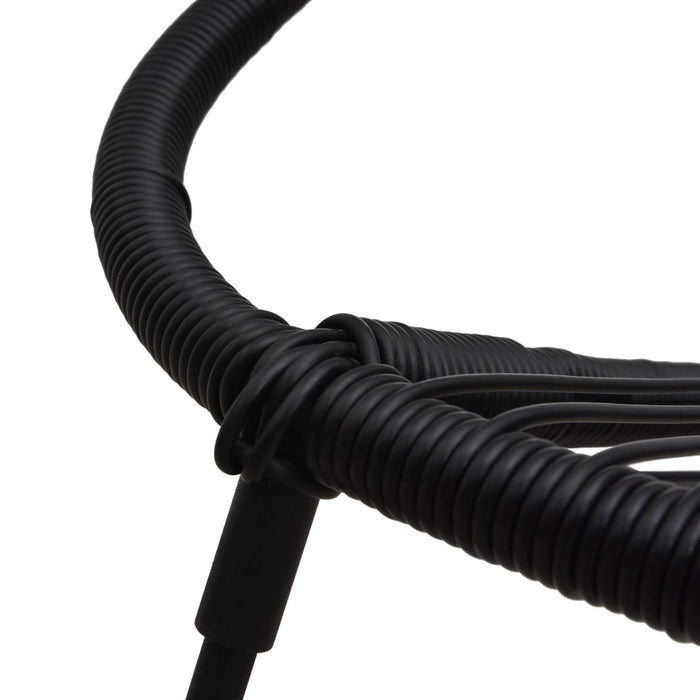 Scaune de grădină, 2 buc., negru, ratan PVC - WALTI WALTI