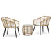 Set mobilier de bistro, 3 piese, stejar, poliratan - WALTI WALTI