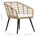 Set mobilier de bistro, 3 piese, stejar, poliratan - WALTI WALTI