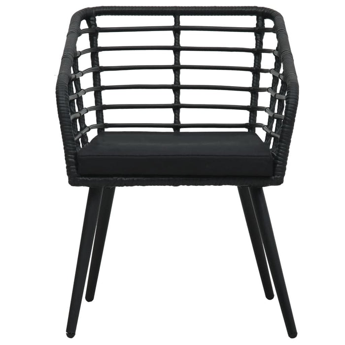 Set mobilier de bistro, 3 piese, negru, poliratan - WALTI WALTI