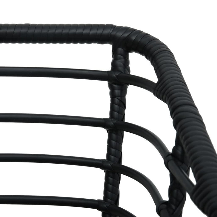 Set mobilier de bistro, 3 piese, negru, poliratan - WALTI WALTI