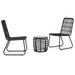 Set mobilier de bistro, 3 piese, negru, poliratan - WALTI WALTI