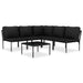 Set mobilier de grădină cu perne, 6 piese, negru, PVC - WALTI WALTI