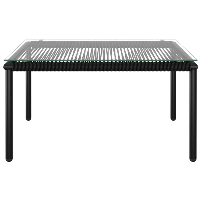 Set mobilier de grădină cu perne, 6 piese, negru, PVC - WALTI WALTI