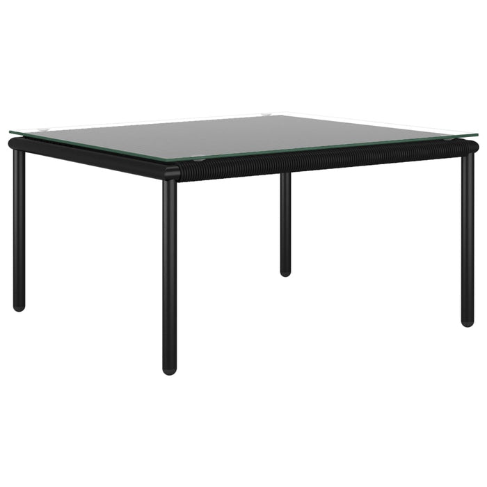Set mobilier de grădină cu perne, 6 piese, negru, PVC WALTI