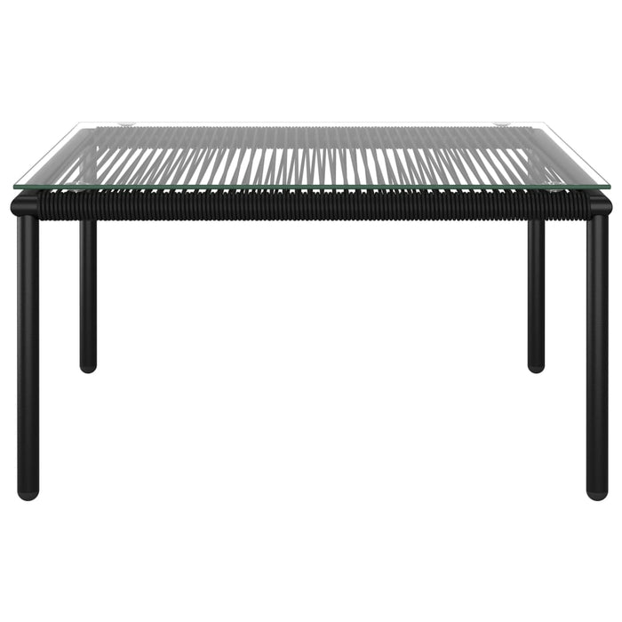Set mobilier de grădină cu perne, 6 piese, negru, PVC WALTI