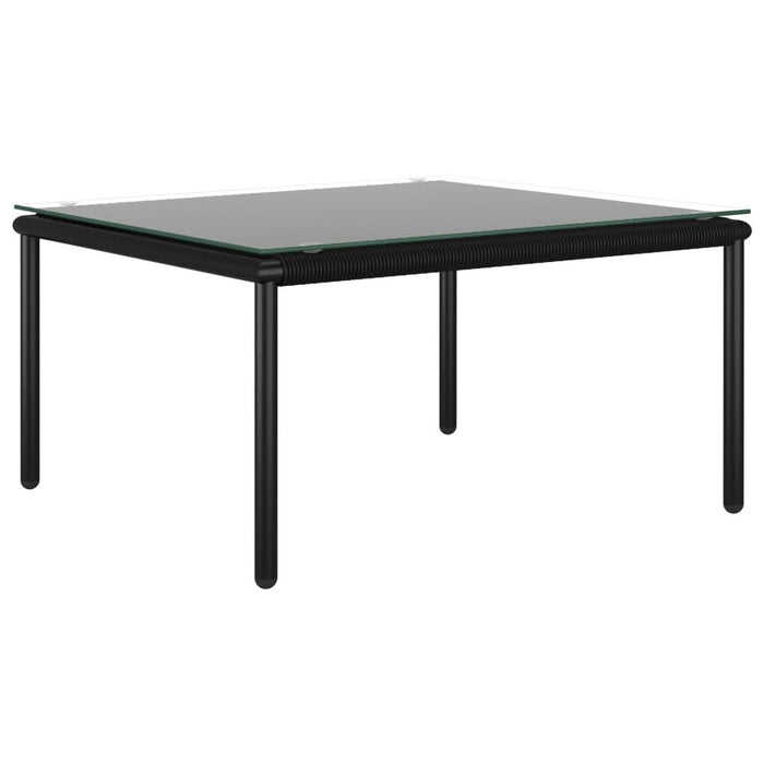Set mobilier de grădină cu perne, 5 piese, negru, PVC - WALTI WALTI