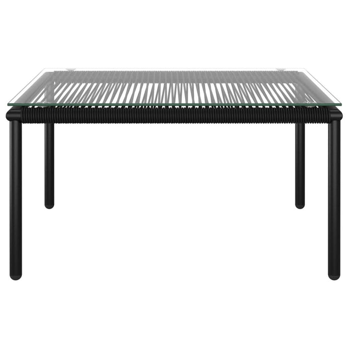 Set mobilier de grădină cu perne, 5 piese, negru, PVC - WALTI WALTI
