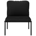 Set mobilier de grădină cu perne, 5 piese, negru, PVC - WALTI WALTI