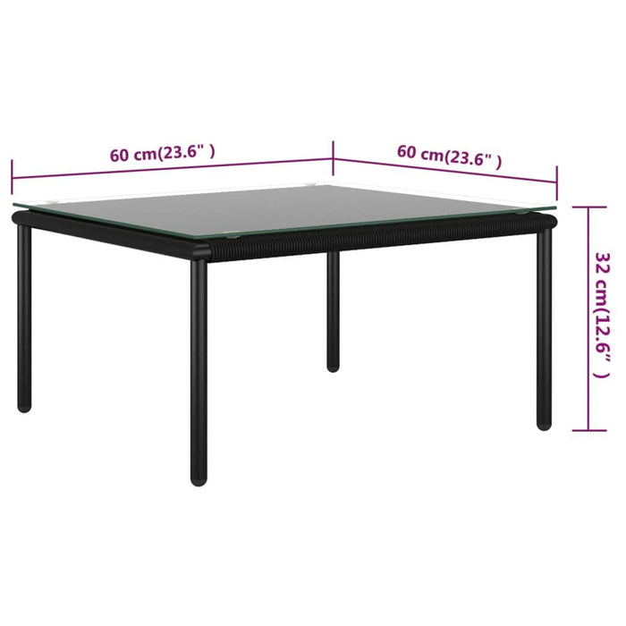 Set mobilier de grădină cu perne, 5 piese, negru, PVC - WALTI WALTI