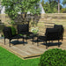 Set mobilier de grădină cu perne, 5 piese, negru, PVC - WALTI WALTI