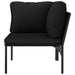 Set mobilier de grădină cu perne, 6 piese, negru, PVC - WALTI WALTI