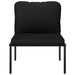 Set mobilier de grădină cu perne, 6 piese, negru, PVC - WALTI WALTI
