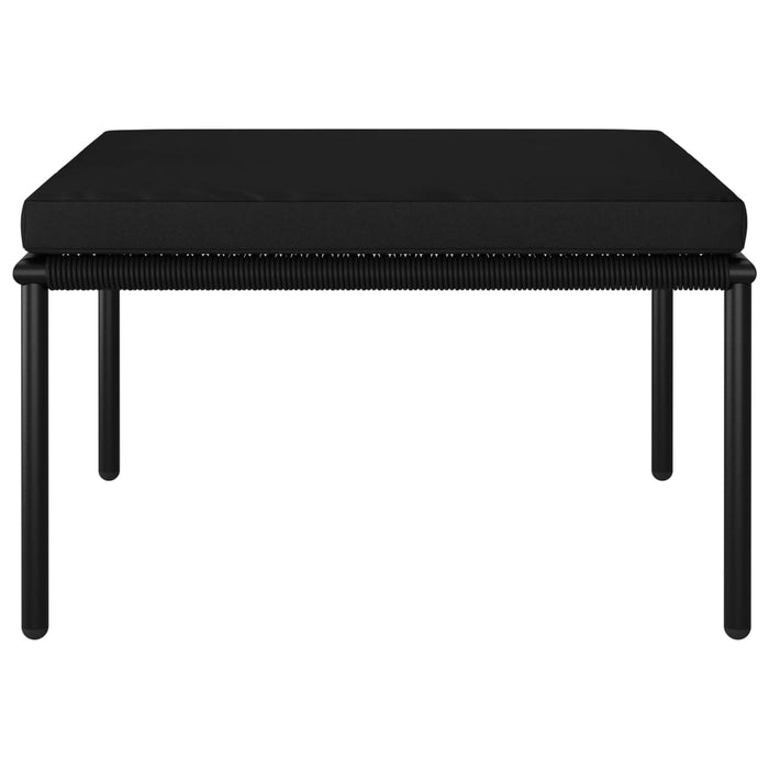Set mobilier de grădină cu perne, 3 piese, negru, PVC - WALTI WALTI
