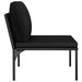Set mobilier de grădină cu perne, 3 piese, negru, PVC - WALTI WALTI