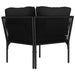 Set mobilier de grădină cu perne, 3 piese, negru, PVC - WALTI WALTI