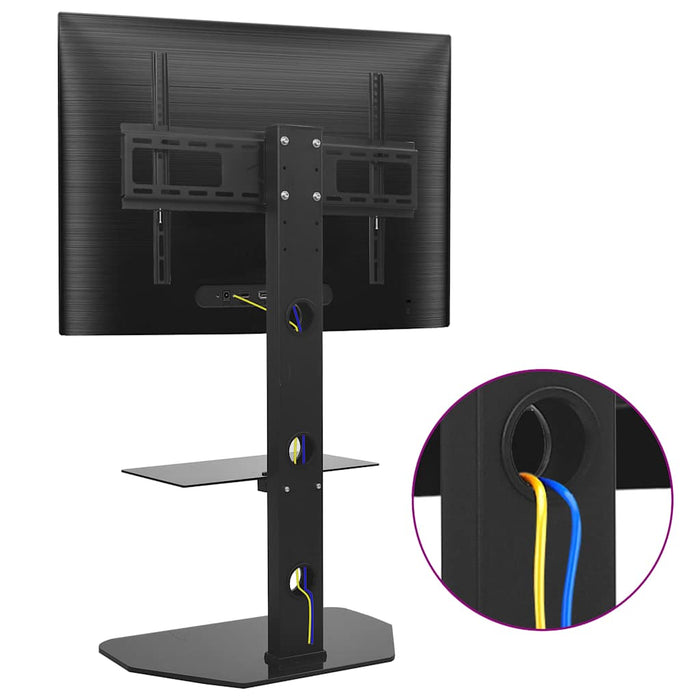 Suport TV de podea pivotant, VESA 600x400 mm, cu raft WALTI