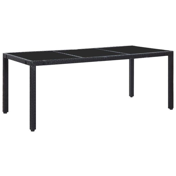Set mobilier de exterior, 9 piese, negru, poliratan - WALTI WALTI