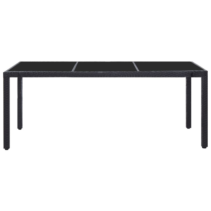 Set mobilier de exterior, 9 piese, negru, poliratan - WALTI WALTI