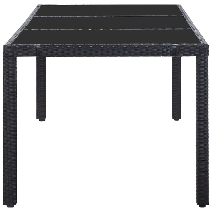 Set mobilier de exterior, 9 piese, negru, poliratan - WALTI WALTI