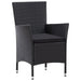 Set mobilier de exterior, 9 piese, negru, poliratan - WALTI WALTI
