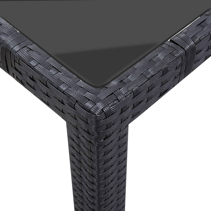 Set mobilier de exterior, 9 piese, negru, poliratan - WALTI WALTI