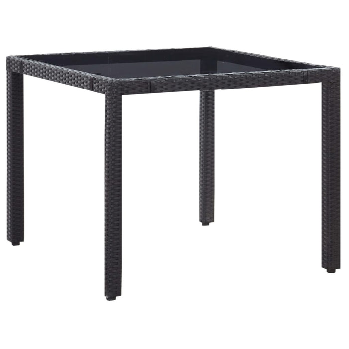 Set de mobilier de exterior, 5 piese, negru, poliratan - WALTI WALTI
