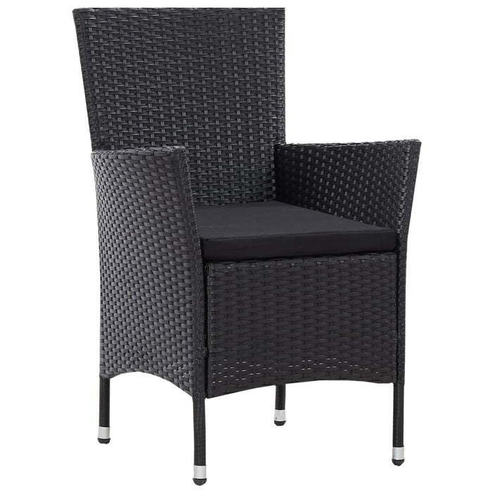 Set de mobilier de exterior, 5 piese, negru, poliratan - WALTI WALTI