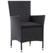 Set de mobilier de exterior, 5 piese, negru, poliratan - WALTI WALTI