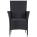 Set de mobilier de exterior, 5 piese, negru, poliratan - WALTI WALTI