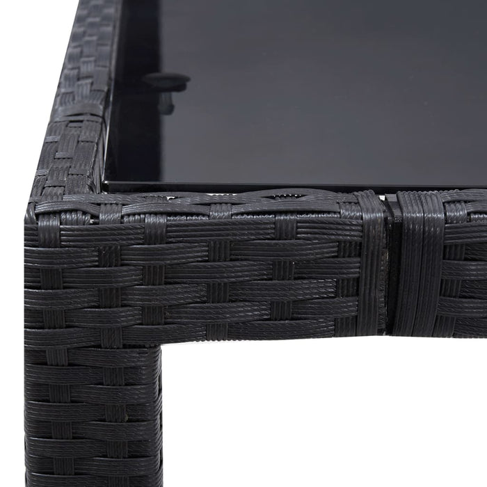 Set de mobilier de exterior, 5 piese, negru, poliratan - WALTI WALTI