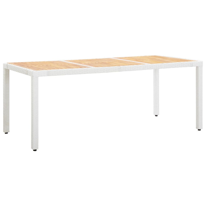 Set mobilier de grădină, 9 piese, alb, poliratan - WALTI WALTI