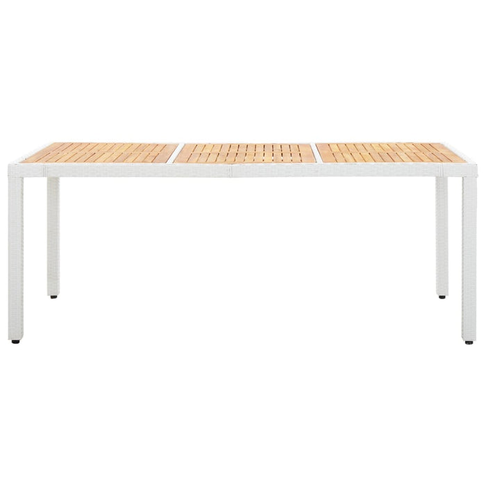 Set mobilier de grădină, 9 piese, alb, poliratan - WALTI WALTI