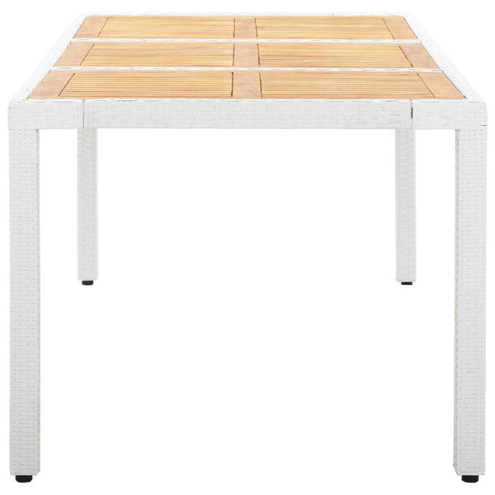 Set mobilier de grădină, 9 piese, alb, poliratan - WALTI WALTI