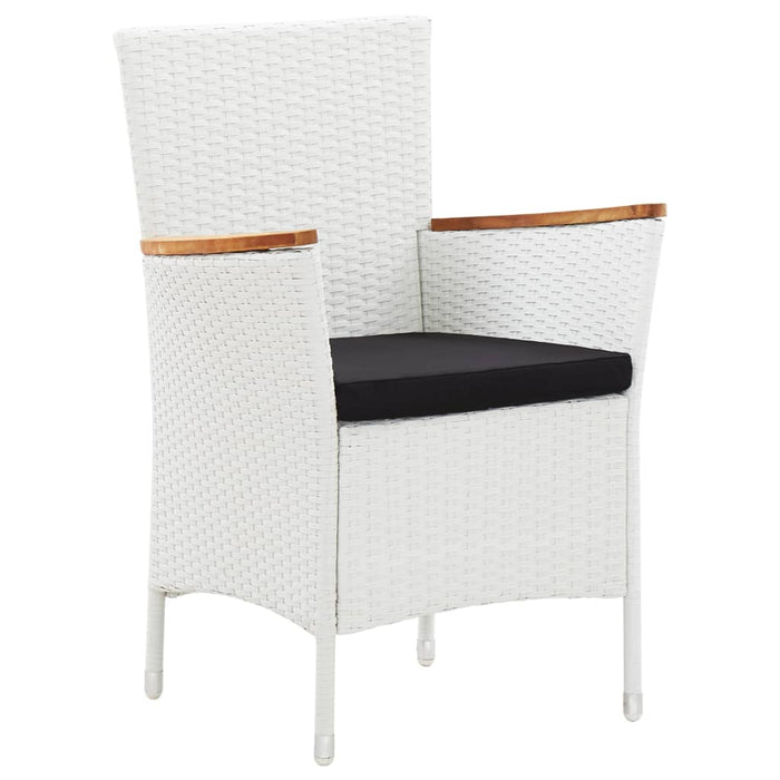 Set mobilier de grădină, 9 piese, alb, poliratan - WALTI WALTI