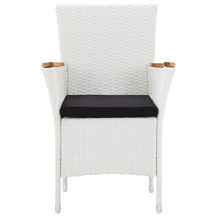 Set mobilier de grădină, 9 piese, alb, poliratan - WALTI WALTI