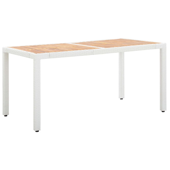 Set mobilier de exterior, 7 piese, alb, poliratan WALTI