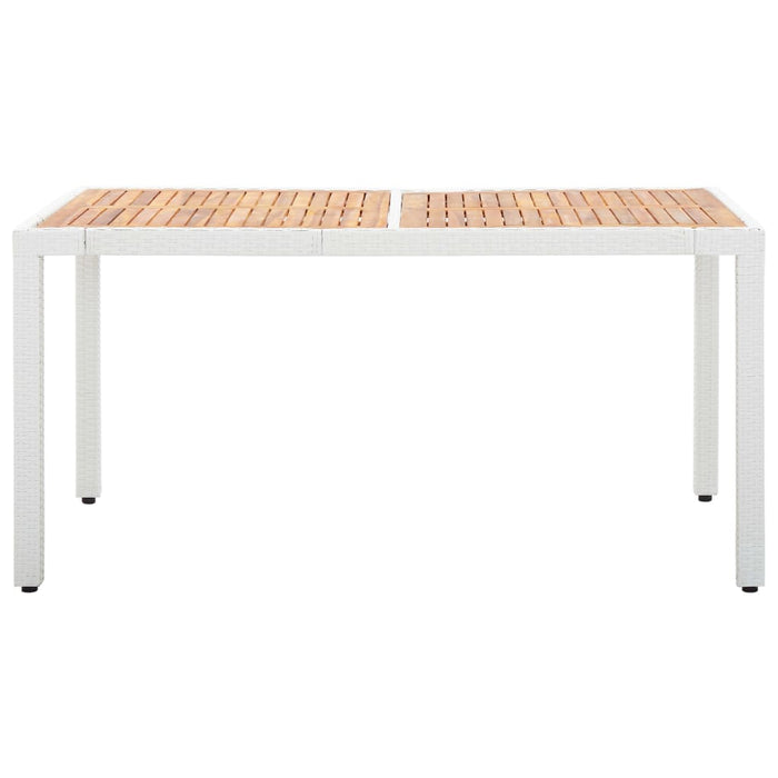 Set mobilier de exterior, 7 piese, alb, poliratan WALTI