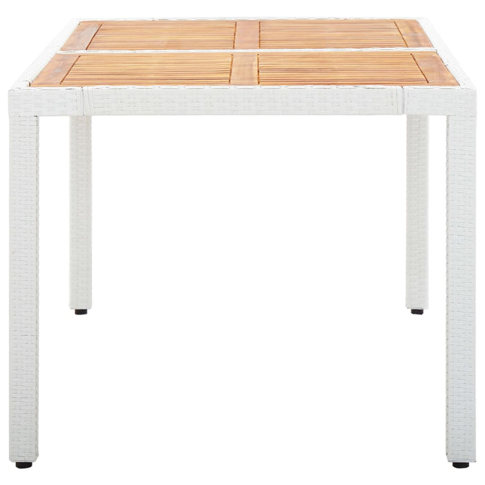 Set mobilier de exterior, 7 piese, alb, poliratan WALTI