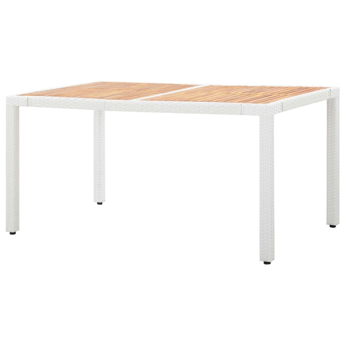 Set mobilier de exterior, 7 piese, alb, poliratan WALTI