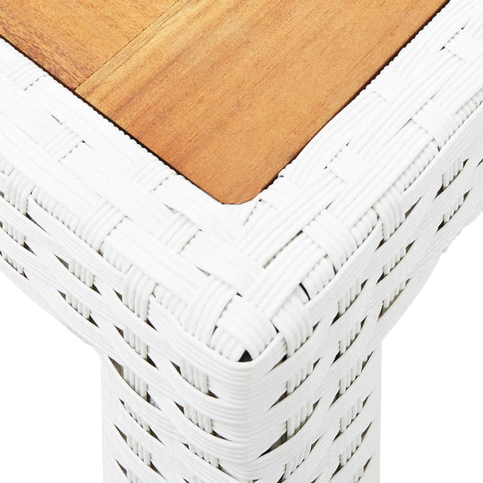 Set mobilier de exterior, 7 piese, alb, poliratan WALTI