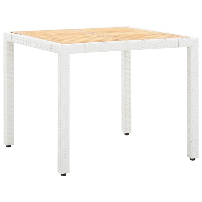 Set mobilier de grădină, 5 piese, alb, poliratan WALTI