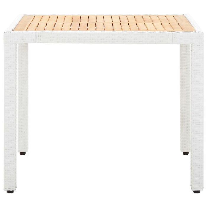 Set mobilier de grădină, 5 piese, alb, poliratan WALTI