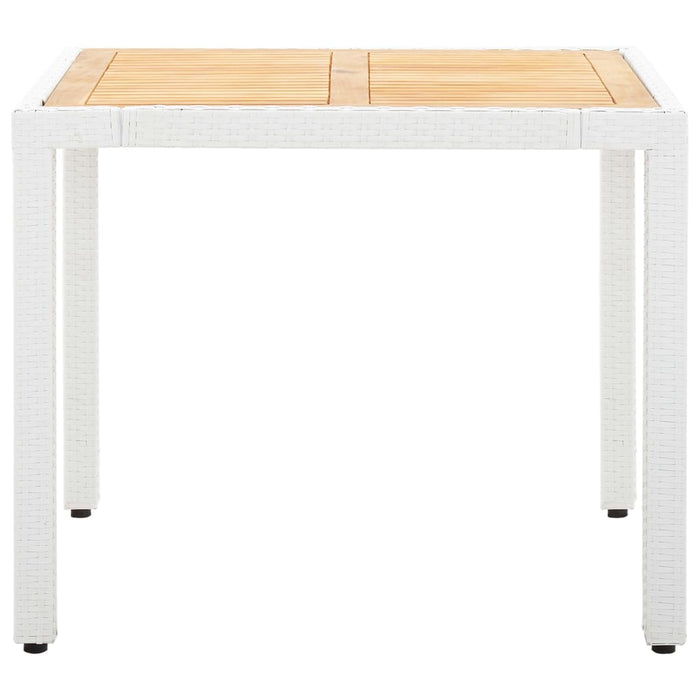 Set mobilier de grădină, 5 piese, alb, poliratan WALTI