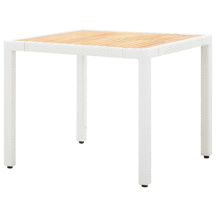 Set mobilier de grădină, 5 piese, alb, poliratan WALTI