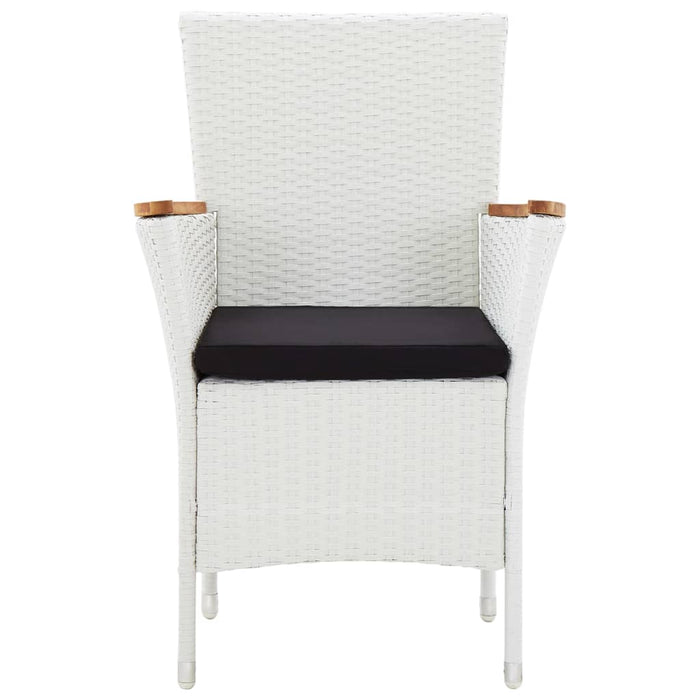 Set mobilier de grădină, 5 piese, alb, poliratan WALTI